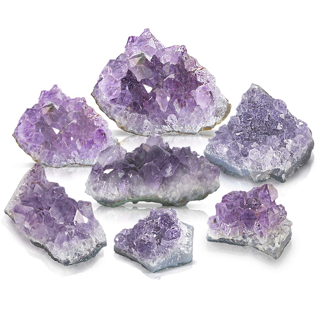 [Raw Amethyst Crystal Cluster Stone] 01 Cụm Đá Thô TA Màu Tím Tự Nhiên No brand mã DTTAT 1kg