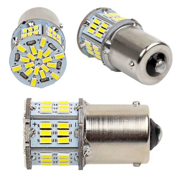 (1156/1157-54smd-3014) 1 bóng 1156 / 1157 led đèn phanh ô tô 1156, đèn hậu xe máy 1157