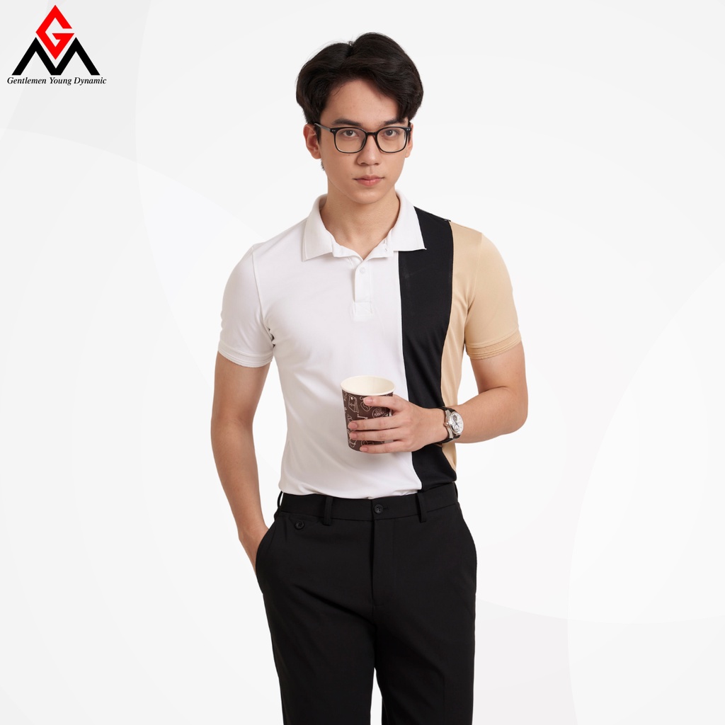 Áo polo nam phối màu trẻ trung, áo thun có cổ chất liệu cotton cá sấu xuất xịn, chuẩn form lịch lãm - GMAP002