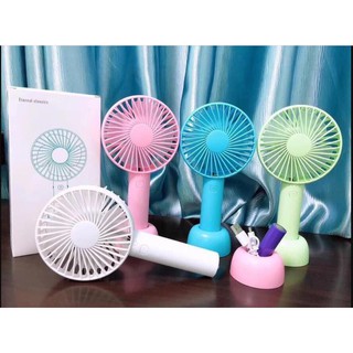  QUẠT MINI TÍCH ĐIỆN CẦM TAY CÓ ĐẾ SIÊU ĐẸP (HÀNG CÓ SẴN)