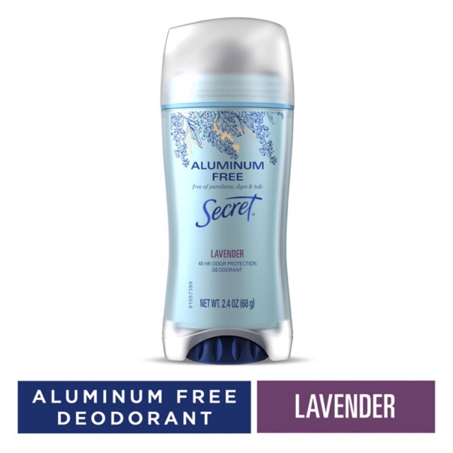Lăn khử mùi không muối nhôm Secret Aluminum Free Deodorant 68g - hàng nhập Mỹ