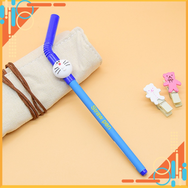 Bút Bi Hình Ống Hút Các Con Vật Ngộ Nghĩnh