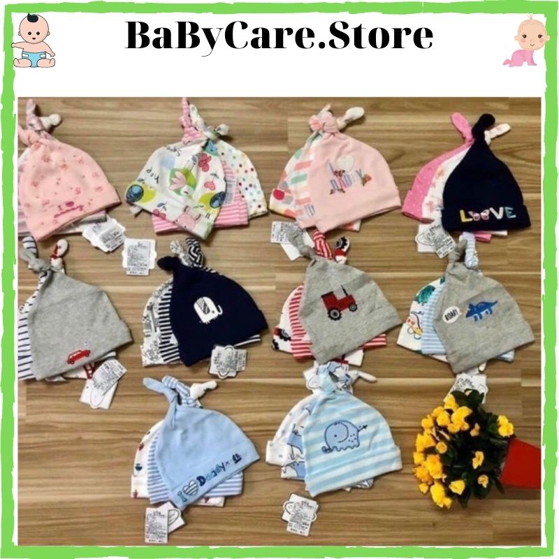 [Mã SKAMCLU8 giảm 10% cho đơn từ 100K] Mũ momcare cho bé 0-9 tháng trai và gái