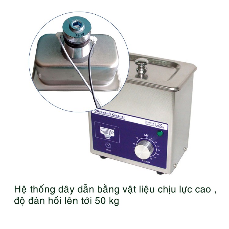 Máy Rửa Sóng Siêu Âm , Bể Tẩy Rửa Bằng Sóng Siêu Âm DERUI - MS07 Dung Tích 0.7 Lít