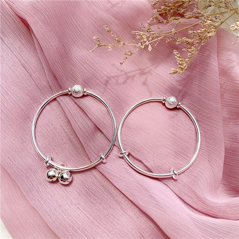 Vòng tay nữ bạc S925 - Lắc tay nữ bi bạc Ý đơn giản dễ thương Vườn Trang Sức VTSVT06