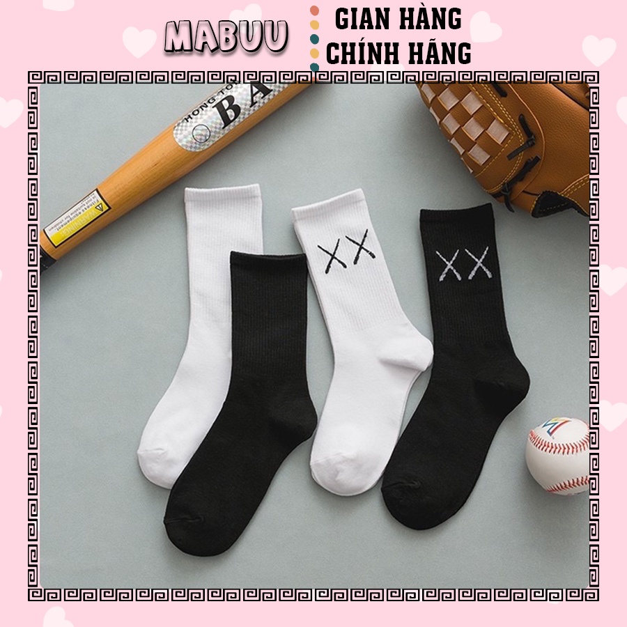 Vớ Trơn Cổ Cao Nam Nữ Kiểu Hàn Quốc Vintage