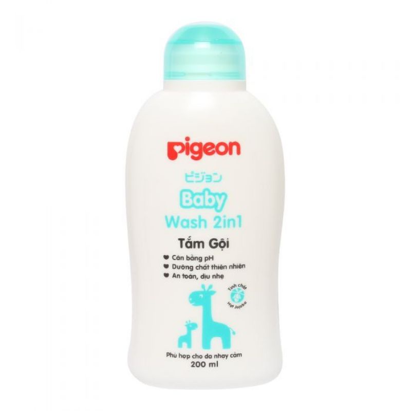 Sữa tắm gội toàn thân cho bé Pigeon Baby Wash 2in1 200ml