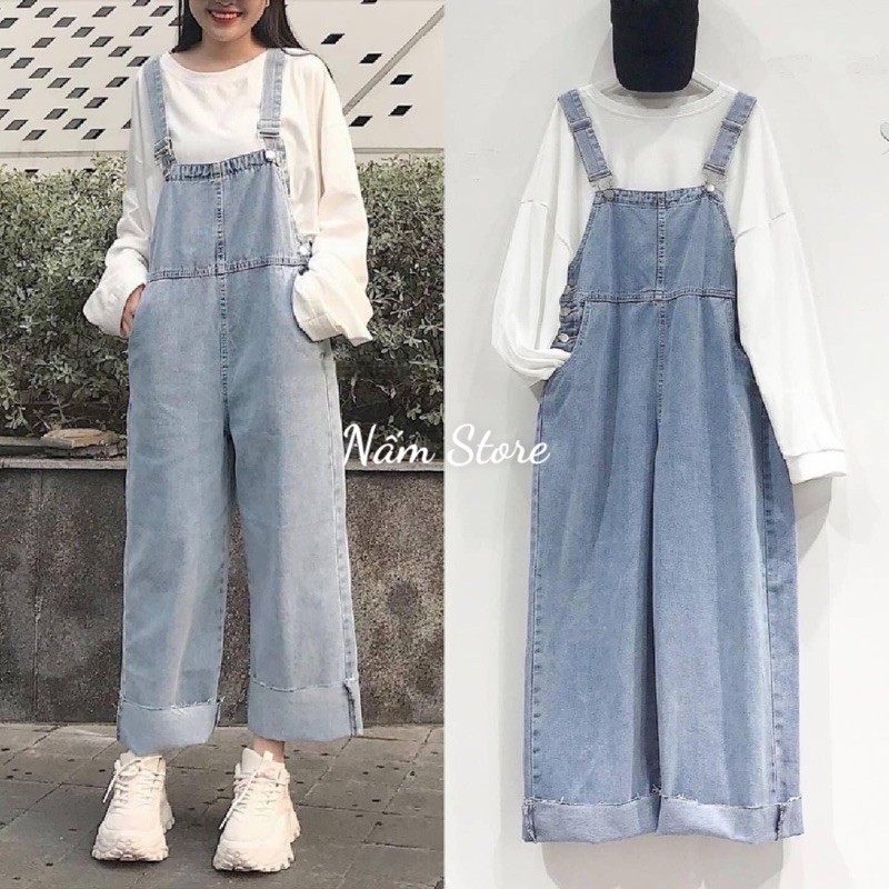 YẾM QUẦN JEAN DÀI VINTAGE DÁNG SUÔNG UNISEX