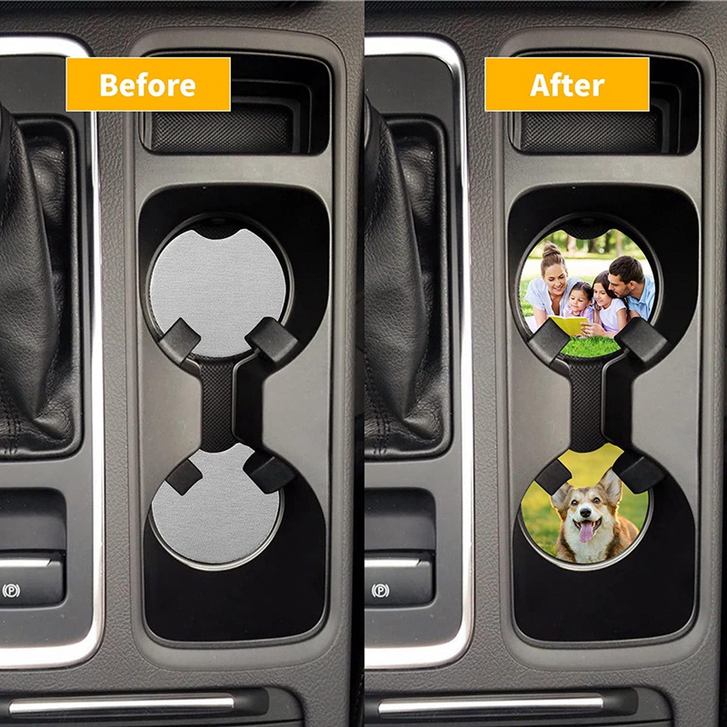 Sản Phẩm Chưa Sơn Đế Lót Cốc Xe Hơi Trống DIY