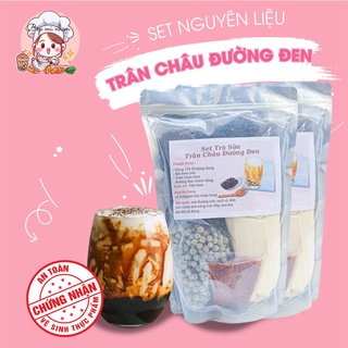 Trà Sữa Tự Pha Set Nguyên Liệu Trà Sữa Trân Châu Đường Đen (42 - 45ly) - NGUYÊN LIỆU BẾP MI NHON