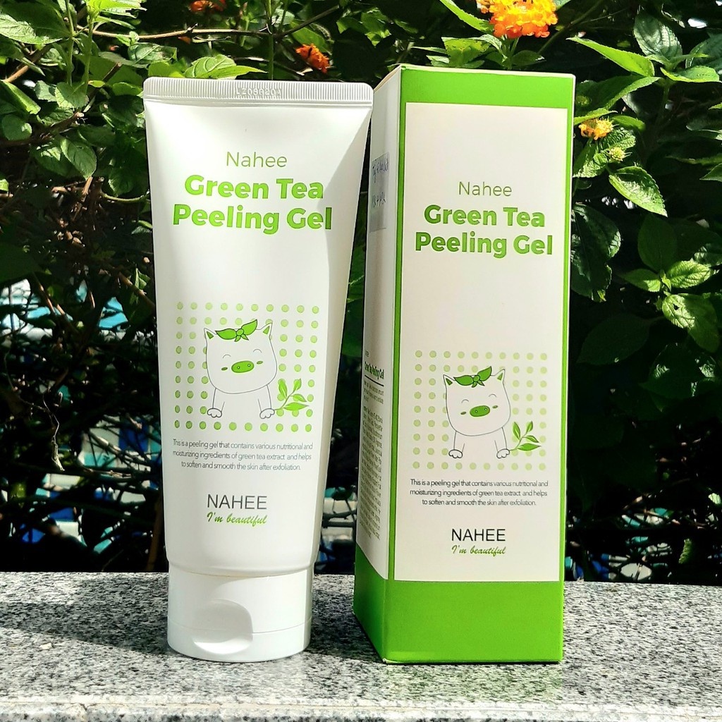 Tẩy da chết hỗ trợ giảm mụn chiết xuất trà xanh NAHEE Green Tea Peeling Gel fullsize 180g