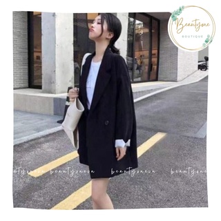 Áo Blazer tay dài màu trơn cho nữ-áo khắc ngoài trẻ trung, cá tính, năng động
