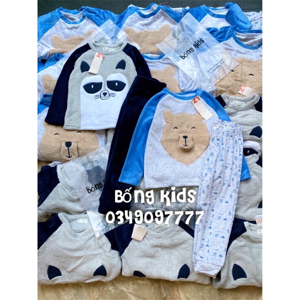 Bộ Nỉ Bé Trai Thêu Hình ZY