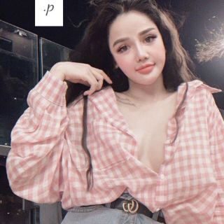 mẫu sơ mi  kẻ  đũi  túi ngực_dP