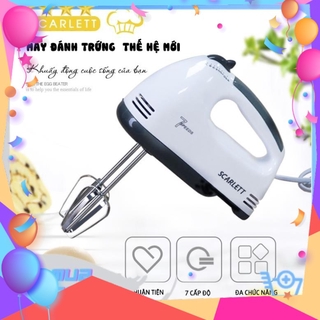 🔥Bảo Hành 1 Năm🔥 Máy Đánh Trứng,Tạo Bọt Cà Phê, Đánh Bột Làm Bánh, Cầm Tay 7 Tốc Độ Cực Mạnh, Êm Ái - BX