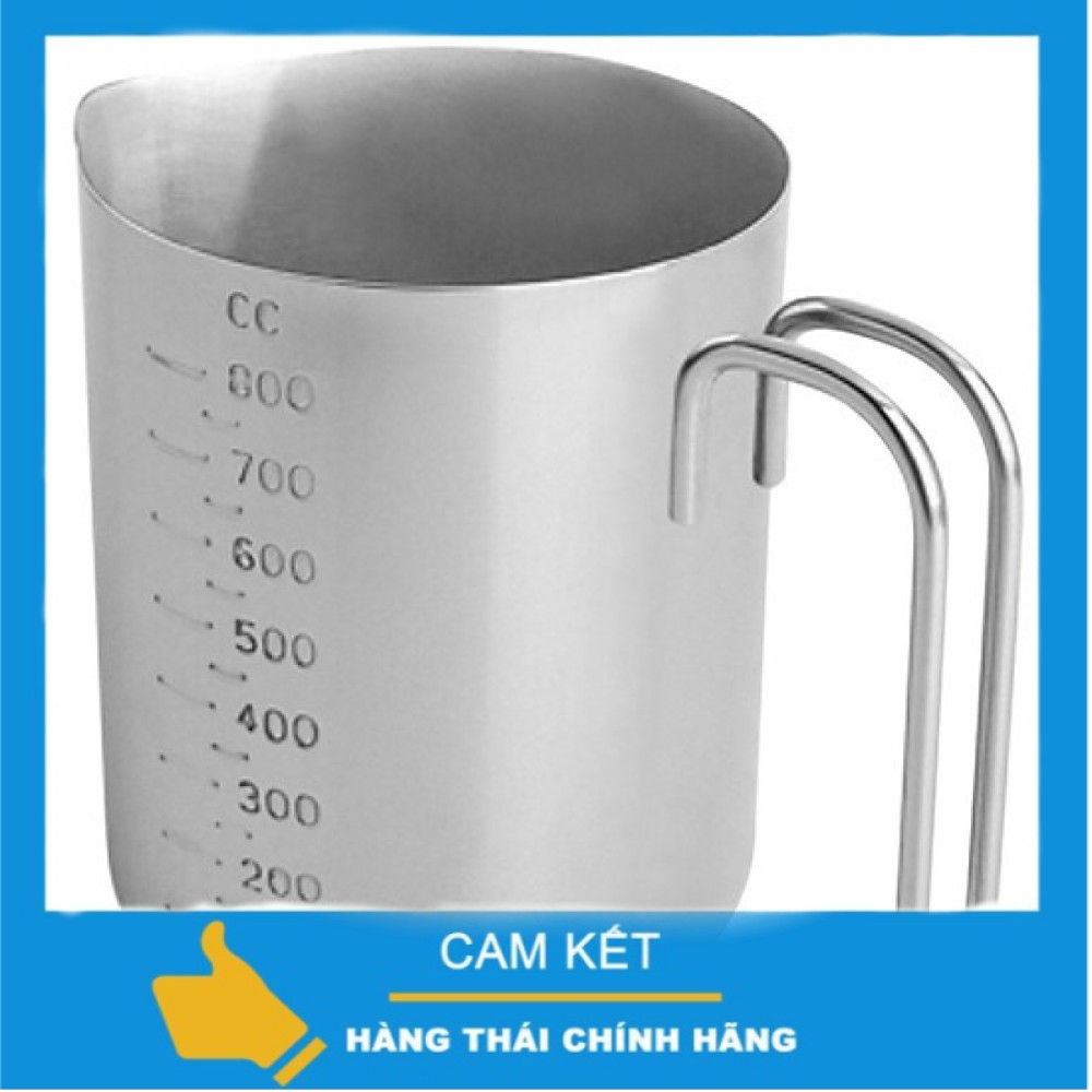 Ca Inox Có Vạch Đo Nước 800ml Zebra - Ca Đong Thể Tích Inox 304  Có Vạch Chia Nhập Khẩu Thái Lan