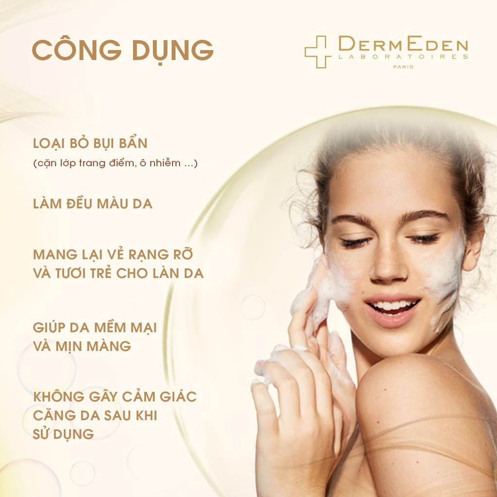 Sữa rửa mặt chống lão hoá da DERMEDEN AntiOxidant Cleansing Foam 150ml