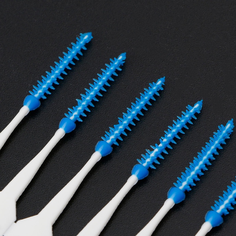 Bộ 20-200 tăm cọ xỉa răng nha khoa hai đầu silicone làm sạch răng miệng