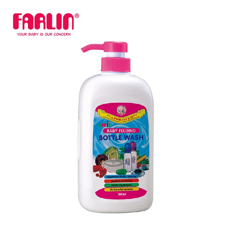 Nước rửa bình sữa và rau củ quả an toàn cho bé Farlin - Chai 700ml