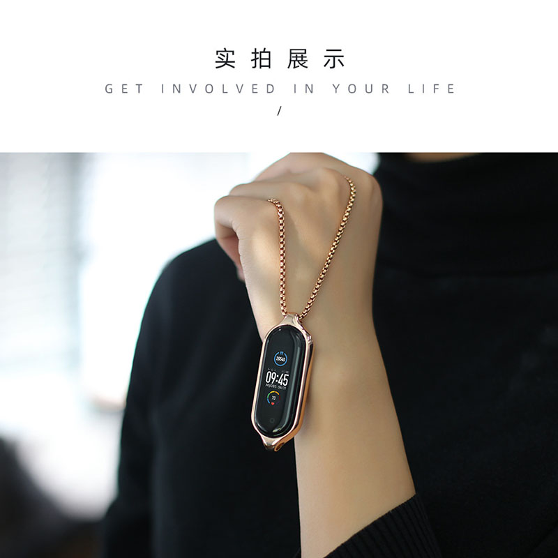 Dây Chuyền Bằng Thép Không Gỉ Cho Mi Band 5 4 3 Xiaomi 5 4 3