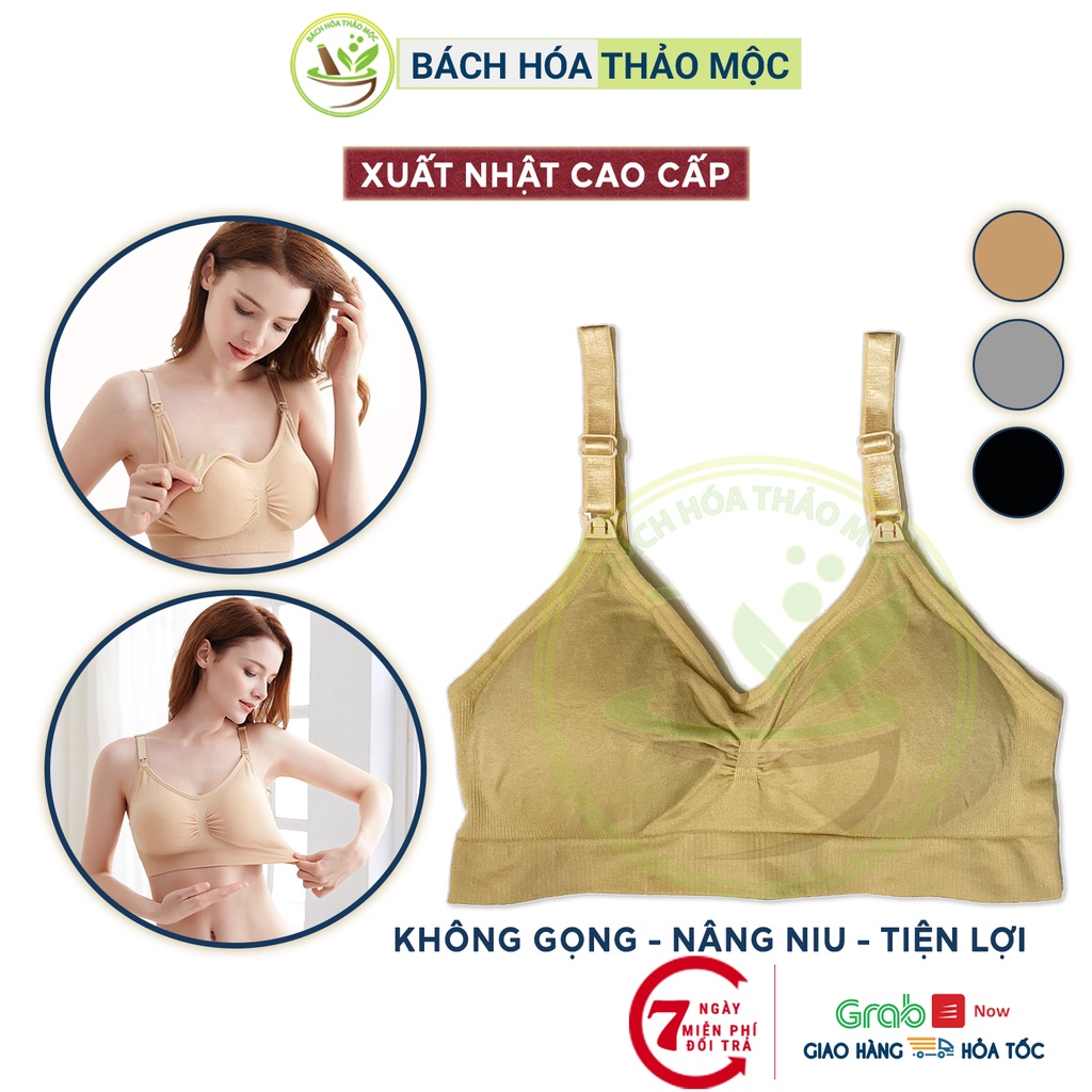 Áo Lót Không Gọng Bầu Cho Con Bú Nâng Ngực Thông Hơi Thoáng Mát
