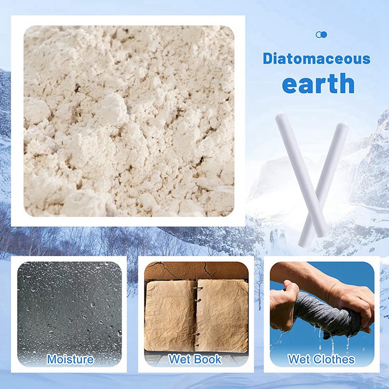 Set 4 Que Diatomite Hút Ẩm Làm Sạch Thấm Hút Nước Cho Máy Giặt