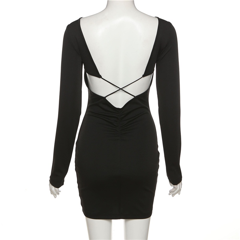 Đầm tay dài cổ tròn gợi cảm hợp thời trang dành cho phái nữ | BigBuy360 - bigbuy360.vn