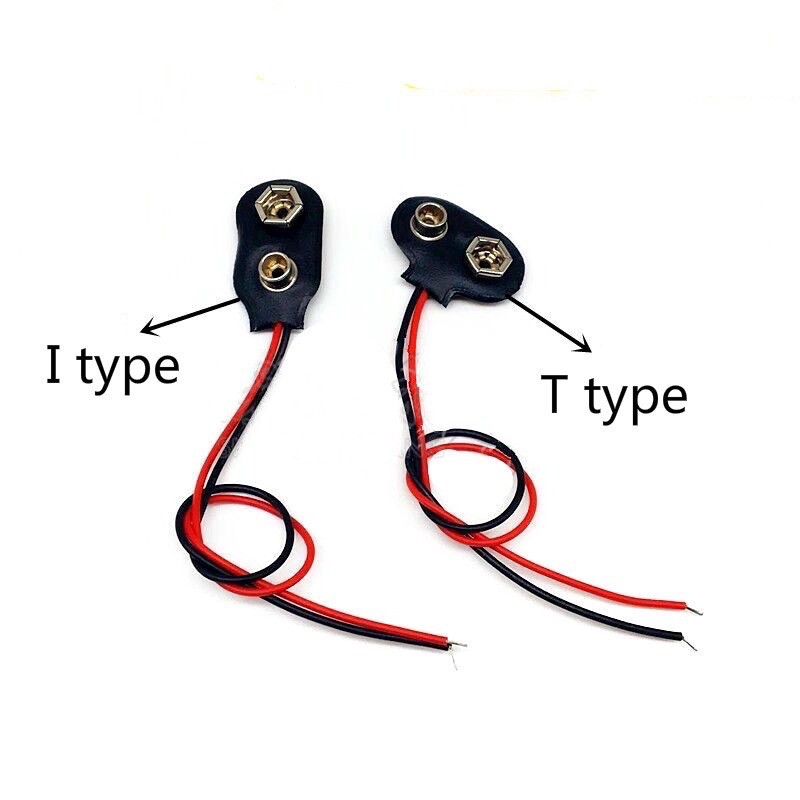 Set [5pcs] dây pin 9V, nắp pin 9V