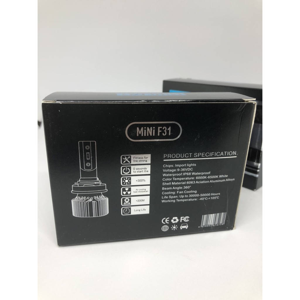 1 cặp bóng led MINI F31 tăng snasg 300% 55W chân H11 sáng trắng vừa Đèn Gầm, Bi Gầm, NOUVO 5