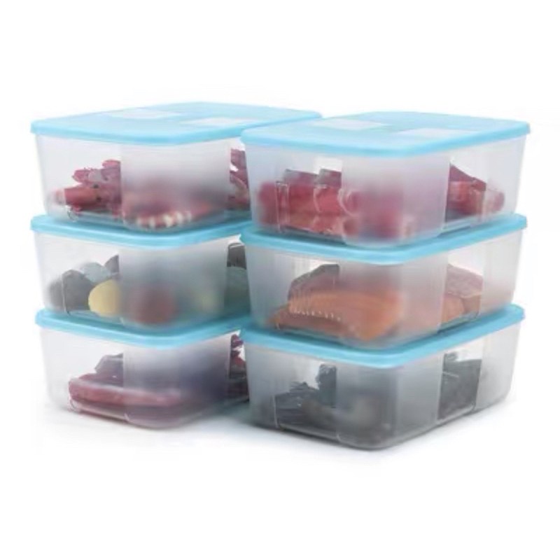 Bộ 2 hộp trữ đông 1.5L Tupperware - Cấp động bảo quản thịt cá, cấp đông nguyên liệu sơ chế không mùi tủ lạnh
