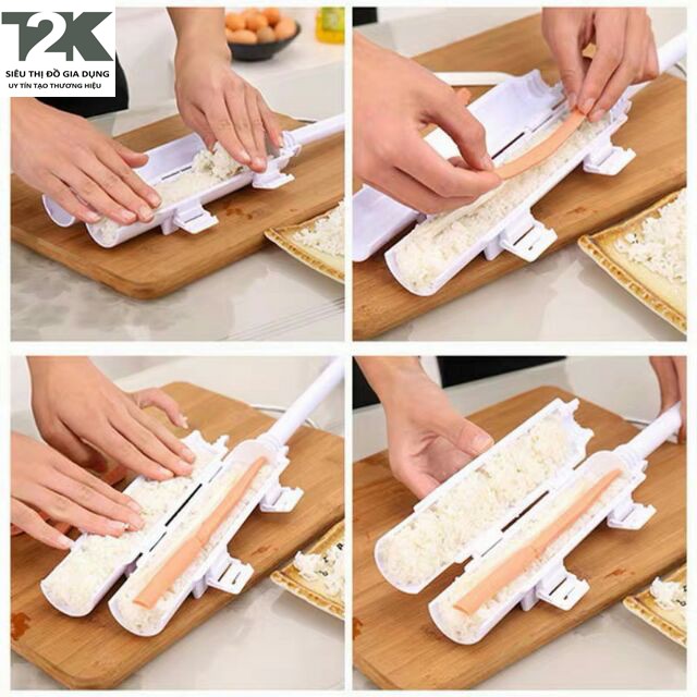Khuôn làm sushi T2K khuôn làm kimbap sushi làm cơm hộp chất liệu nhựa ABS tiện dụng