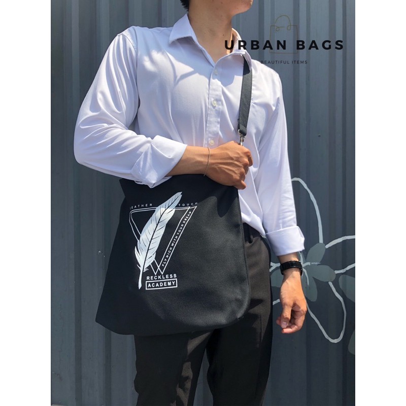 Túi vải đeo chéo cầm tay nam nữ [Trợ giá ship] [Urban Bags]