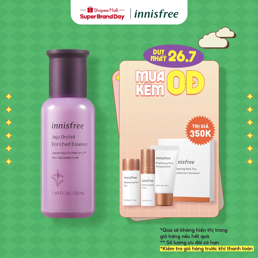 [Nhập FMCGMALL -8% đơn 250K] Tinh chất chống lão hóa hoa lan tím innisfree Jeju Orchid Enriched Essence 50ml