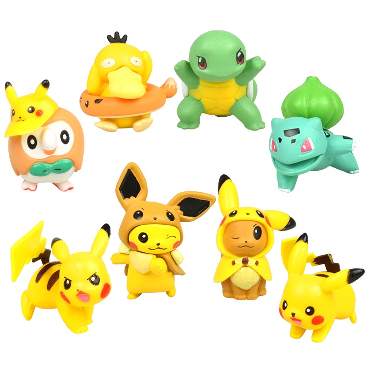 8 Mô hình nhân vật Pokemon Pikachu làm thủ công trang trí bánh kem