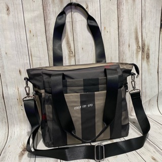 Túi Xách Dù 2 Quai Mẫu Sọc - Ms 157