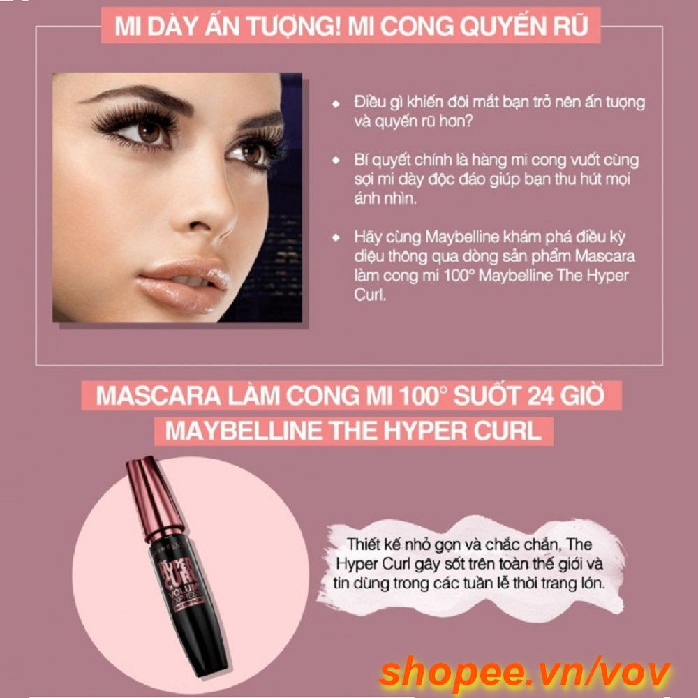 Mascara Maybelline Volum’ Express Hyper Curl (9.2ml) 100% chính hãng