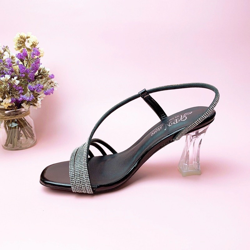 Giày Cao Gót Nữ 3 Dây Mãnh Xoàn 7p [ Ảnh Thật ]