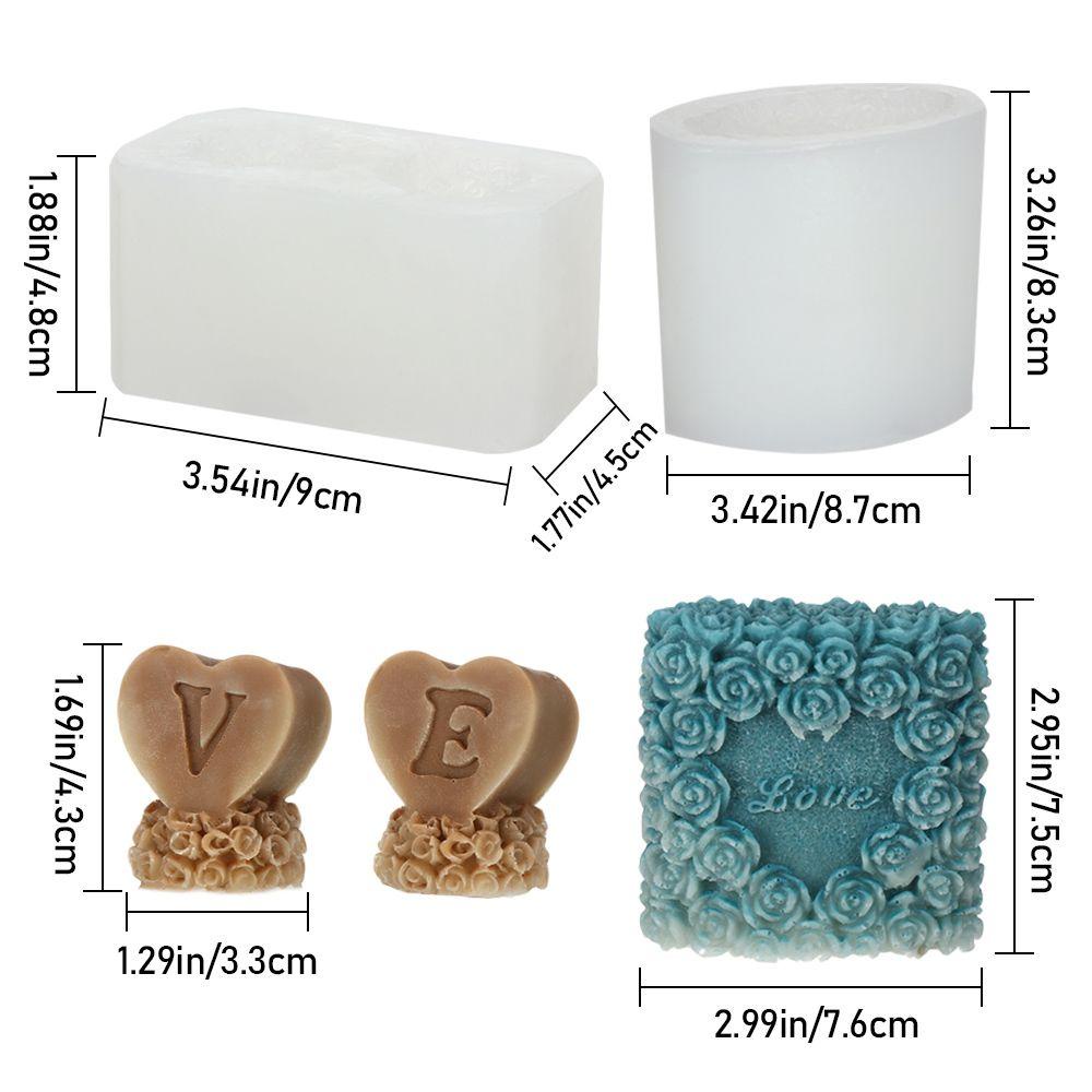 .Khuôn Silicone Làm Nến Thủ Công DIY Hình Trái Tim