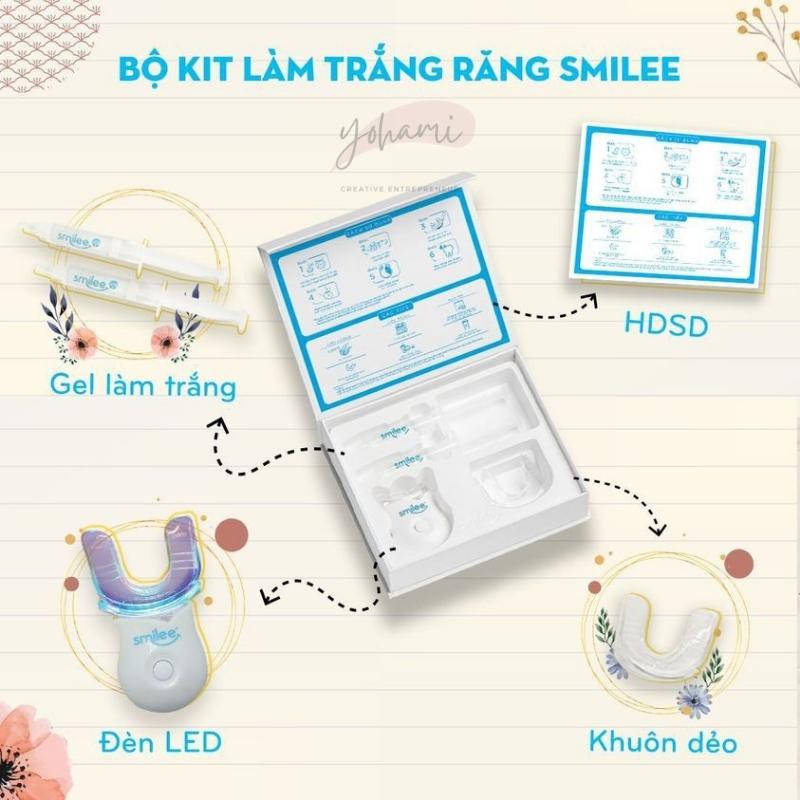 Bộ Kit Làm Trắng Răng Smilee TR101 Máy Tẩy Trắng Răng Nhập Khẩu USA ISO 22716 - 2007 Bật Tông Sau 7 Ngày