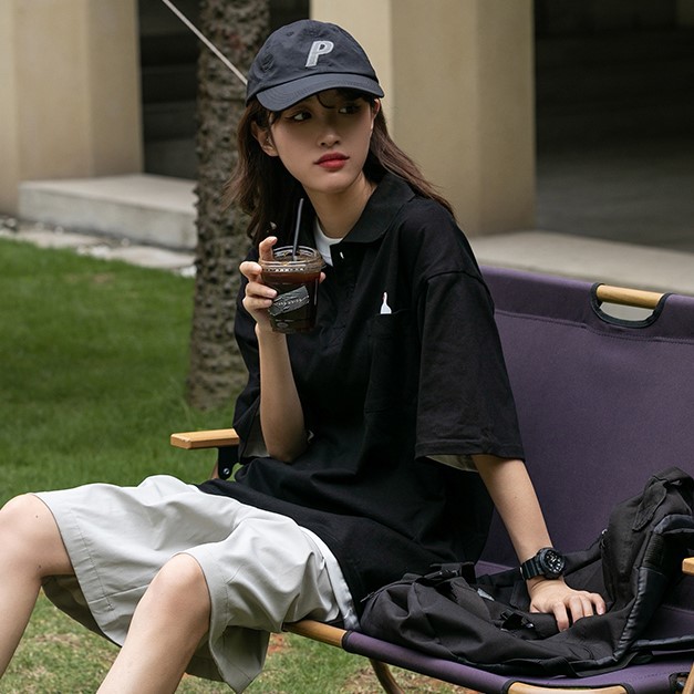 Áo polo tay lỡ Unisex - áo polo nam nữ túi ngực Shynstores form rộng vải đẹp freeship