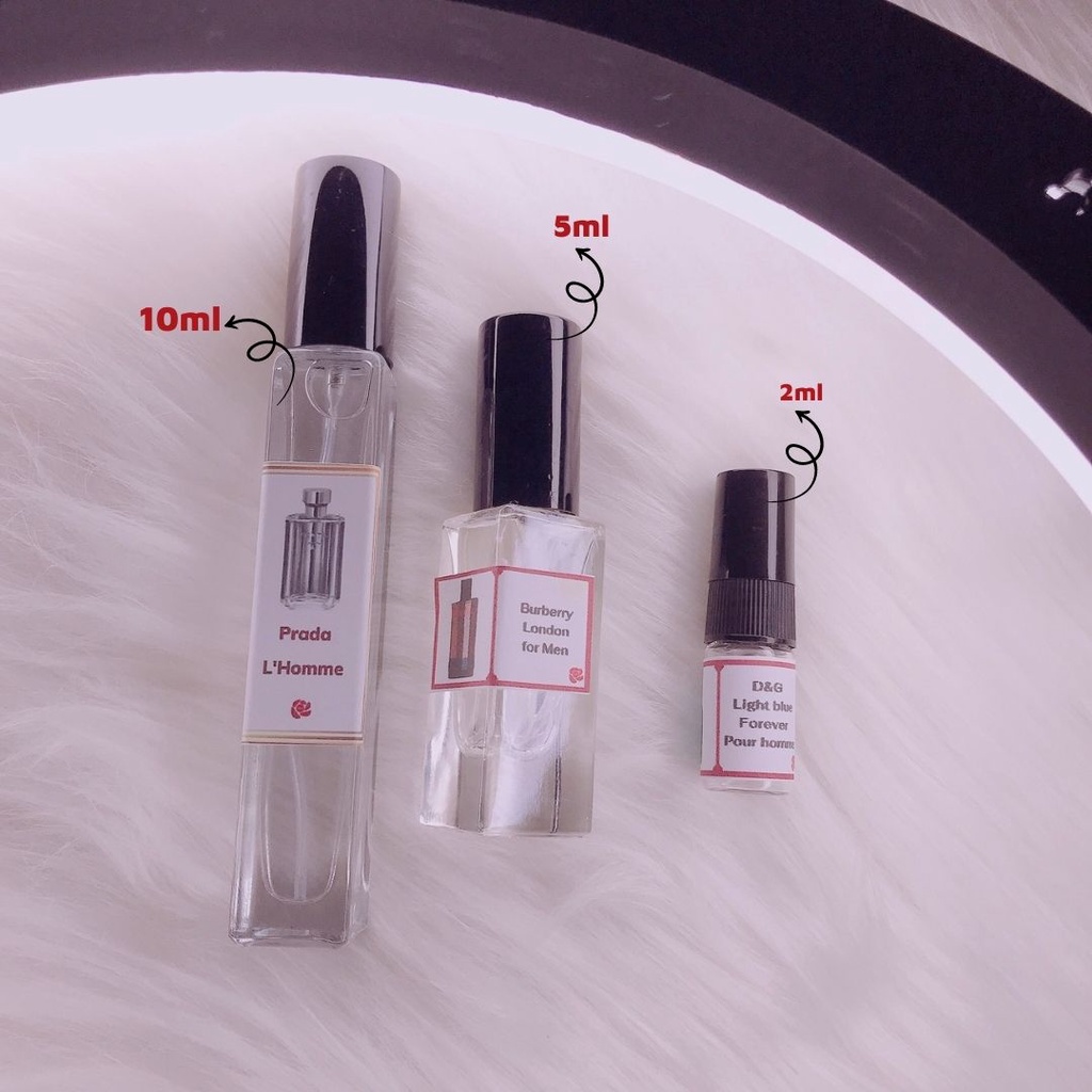 Mẫu thử nước hoa nam chính hãng dung tích 2ml nhiều loại