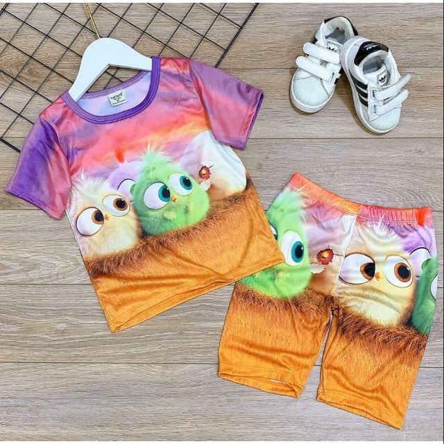 Bộ thun lạnh 3d cho bé gái