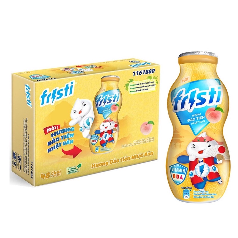 Sữa Chua Uống Fristi Trái Cây (1lốc 6chai) DÂU, CAM , NHO , TÁO , ĐÀO