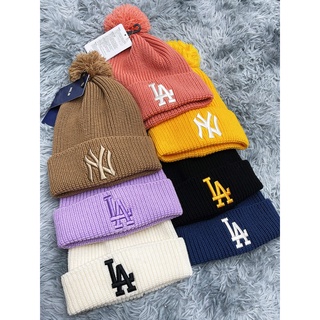 Mũ Len MLB Logo Thêu Thời Trang Mùa Đông Hàng Xuất Dư