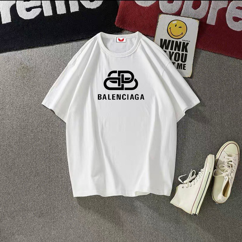 Áo Thun Tay Lỡ In Balenciaga Logo Vector ATIN41