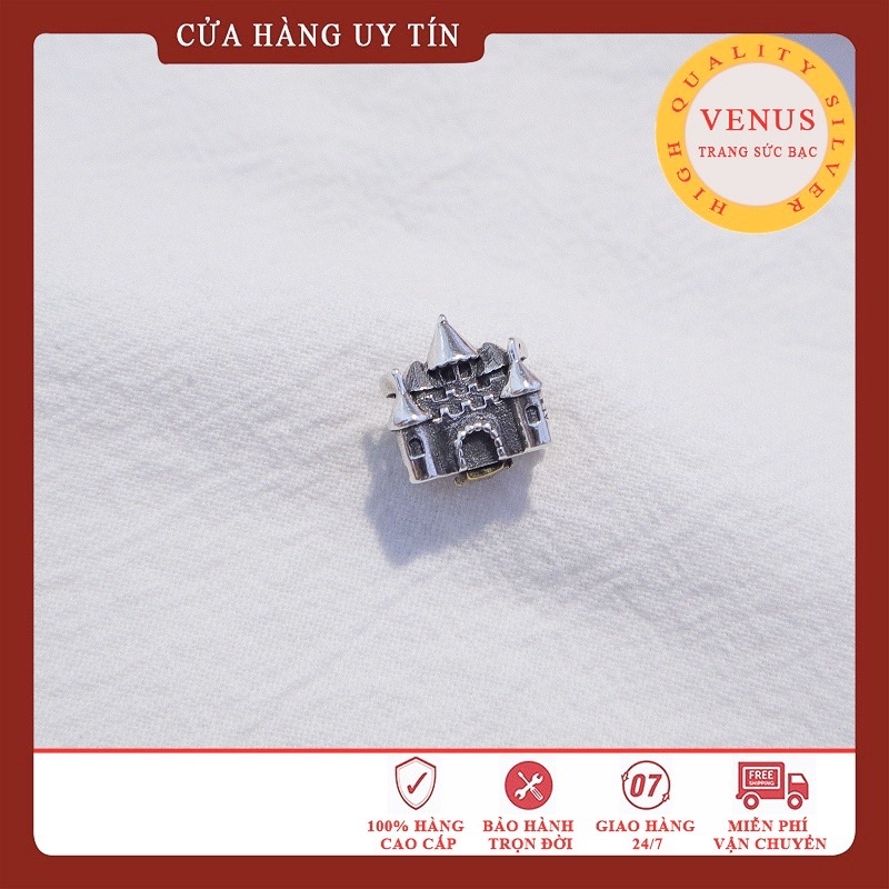 [Hàng cao cấp] Charm bạc 925 hình lâu đài cổ tích- Mã sản phẩm VENUSLD