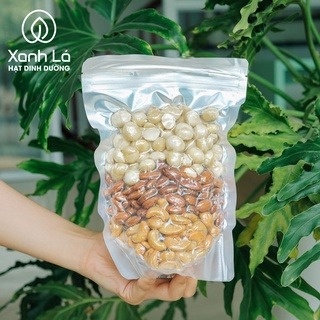 Hạt Dinh Dưỡng Mix 3 Siêu Hạt (macca, hạnh nhân, hạt điều) loại A cao cấp Xanh Lá