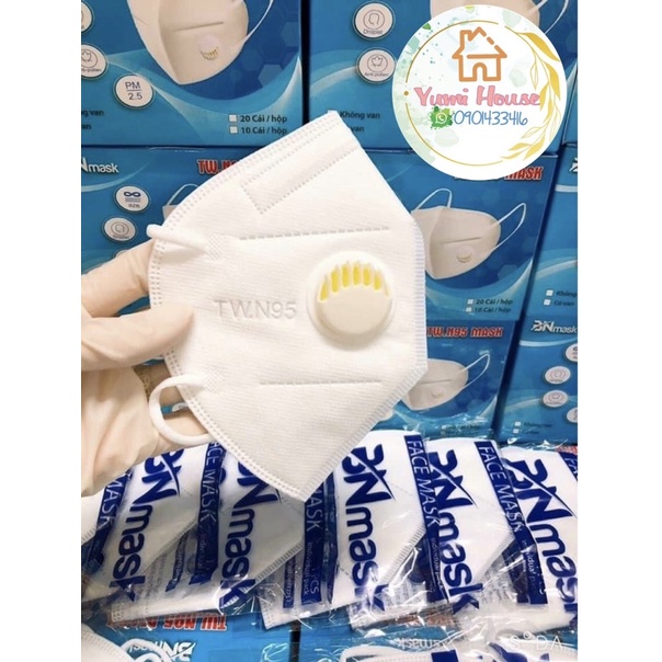 Hộp 10 cái Khẩu Trang 3D Y Tế 5 Lớp TW N95 BN MASK Có Van thở [ CHÍNH HÃNG ]  Kháng Khuẩn Lọc Bụi Siêu Mịn PM2.5