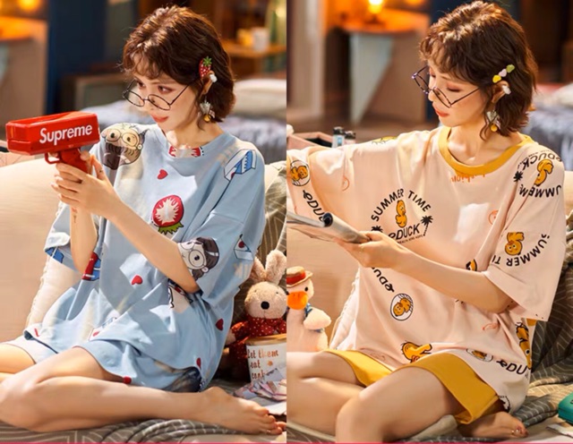 159k 2 bộ đồ ngủ váy ngủ đồ mặc nhà siêu xinh xắn | BigBuy360 - bigbuy360.vn