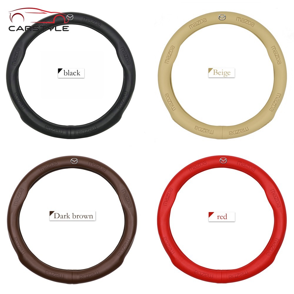 Vỏ bọc vô lăng lái xe hơi bằng da bò cao cấp đẹp mắt dành cho Mazda 2 Mazda 3 Mazda 6 CX-3 CX-5 CX-9 MX-5 BT-50 CX30 CX4 CX9 Vô Lăng Xe Ô tô